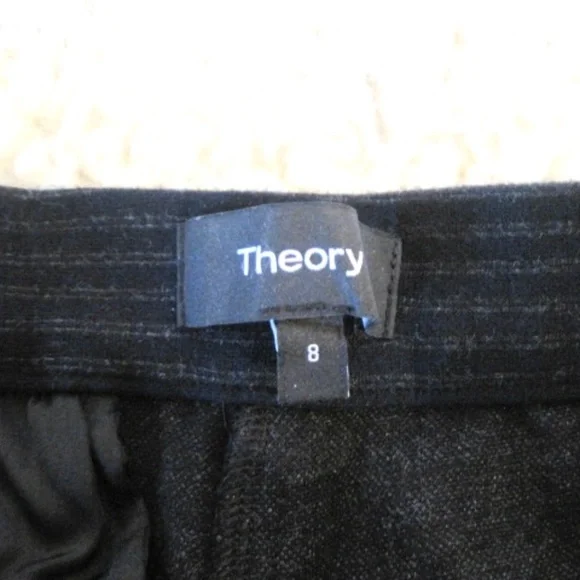 Theory Cropped Pinstripe Pant - Picture 9 of 9